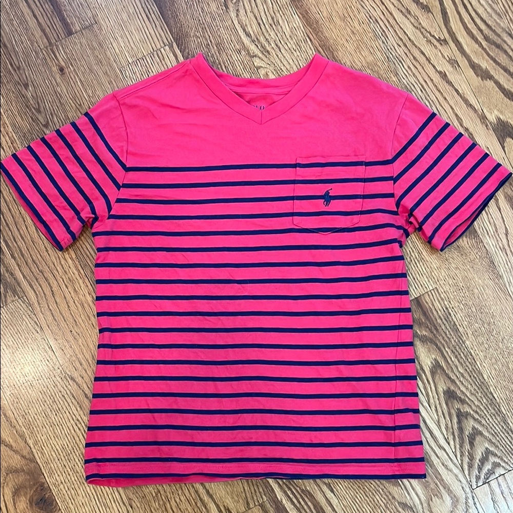Polo Ralph Lauren V-Neck Shirt. Size Medium 10-12. Excellent Condition.
